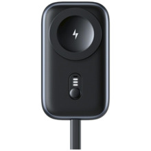 Induktiivne laadija Usams CD245 2-in-1 koos 1200 mAh akupangaga, USB-C, titaan