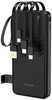 Akupank Dudao K11 10000 mAh, sisseehitatud kaablitega, must