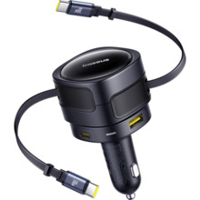 Autolaadija Baseus PD 2x USB, 90 W, must