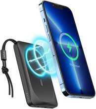 Akupank Veger VP1151 10000 mAh, juhtmevaba laadimine, MagSafe ühilduv, must