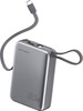 Akupank 4smarts Pocket Dual Cord 20000 mAh, 22.5 W, integreeritud USB-C kaabliga, hall