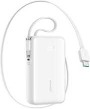 Akupank Joyroom JR-PR2 10000 mAh, 35 W, USB-C ja Lightning kaablid, valge