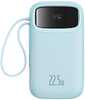 Akupank Baseus Qpow2 20000 mAh, 22.5 W, kahe kaabliga, digitaalne ekraan, sinine