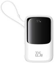 Akupank Baseus Qpow Pro+ Power Bank 10000 mAh, 22.5 W, valge