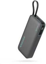 Akupank Cuktech CUKP200NGLDG 20000 mAh, 55 W, integreeritud USB-C kaabliga, hall