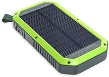 Akupank RealPower PB-10000 Solar 10000 mAh, must, roheline