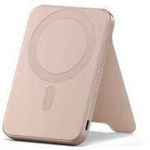 Akupank Satechi Qi2 5K Magnetic Power Bank koos alusega, 15 W, roosa