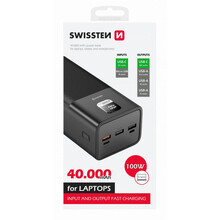 Akupank Swissten Power Line 40000 mAh, 100 W, must