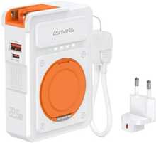 Hübriidlaadija 4smarts 6-in-1, 10000 mAh, 22.5 W, juhtmevaba laadimine, oranž, valge