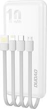Akupank Dudao K6Pro 10000 mAh, USB kaabliga, must