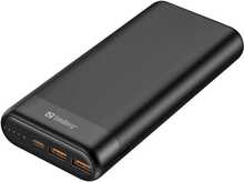 Akupank Sandberg PD65W + 2xQC3.0 20000 mAh, must