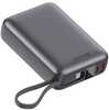 Varutoiteallikas Swissten Power Bank 20000 mAh, 45 W, sisseehitatud USB-C kaabliga