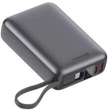 Varutoiteallikas Swissten Power Bank 20000 mAh, 45 W, sisseehitatud USB-C kaabliga