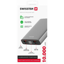 Akupank Swissten Aluminum 10000 mAh, 20 W, hall