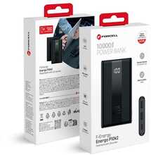 Varutoiteallikas Forcell F-ENERGY P10K2 Energo 10000 mAh, PD QC3.0 22,5 W, must