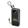 Akupank Dudao K13Pro 20000 mAh, sisseehitatud kaabliga, must