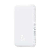 Akupank Baseus Magnetic Mini 5000 mAh, 20 W, valge