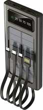 Akupank 2GO Powerbank Solar 10000 mAh, LED taskulambiga, must
