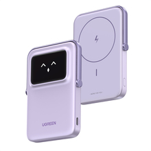Akupank Ugreen Magnetic Wireless Power Bank 5000 mAh, lilla