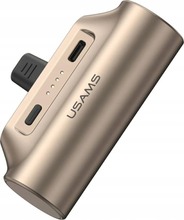 Akupank Usams PB79 Mini Tail Plug 3000 mAh, USB-C, beež