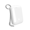 Akupank Puro Power Link 10 Plus 10000 mAh, sisseehitatud USB-C kaabliga, valge