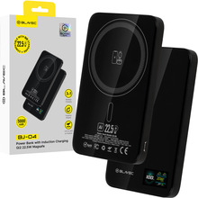 Akupank Blavec Power Bank BJ-04 5000 mAh, Ultra Slim 7,8 mm, 22,5 W, Type C, magnetiline Magsafe 3 in 1, must