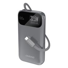 Akupank Dudao K31 10000 mAh, 22.5 W, integreeritud kaabliga, hall