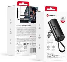 Akupank FORCELL F-ENERGY Power Plug F5K3, 5000 mAh, 20 W, must