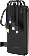 Akupank Dudao K13 10000 mAh integreeritud kaabliga, must