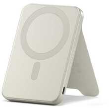 Akupank Satechi Qi2 5K Magnetic Power Bank koos alusega, 5000 mAh, liivakarva
