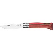 Taskunuga Opinel Nr.8 Laminated, punane, roostevabast terasest teraga