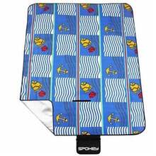 Matkamatt Spokey 927389, 180 x 150 cm, sinine/punane/kollane