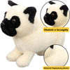 Pehme mänguasi Lean Toys, mops, valge, 19 cm