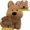Pehme mänguasi koer Lean Toys, pruun sall, 25 cm