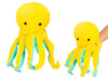Pehme maskott Lean Toys kahepoolne kaheksajalg, kollane, 25 cm