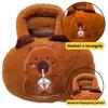 Pehmest kapibaara kott Lean Toys, pruun, 20 cm