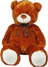 Pehme mängukaru Madej Mascot, 70 cm, pruun, lipsuga