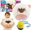 Täispuhutav plüüsist pall Lean Toys BigCutePet, valge, 50 cm
