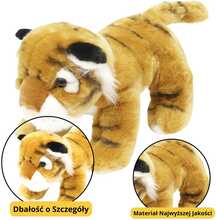 Pehme maskott Lean Toys, tiiger, pruun, 25 cm