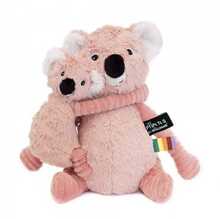 Pehme mänguasi Les Deglingos - Koala Mama ja beebi, roosa