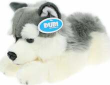 Pehme mänguasi koer Husky, 42 cm, valge/hall