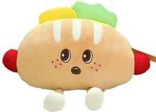 Pehme mänguasi HappyJoe Hot Dog, 30 cm, pruun/mitmevärviline