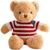 Pehme mänguasi karu Lean Toys, triibuline särk, 32 cm