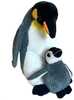 Pehme mänguasi Beppe Penguin With Baby 13878, valge/must/hall, 20 cm