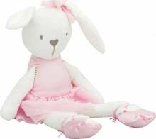 Pehme mänguasi Rabbit In Dress, valge/roosa, 42 cm