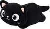 Pehme mänguasi Lean Toys, kass, suurte silmadega, must, 45 cm