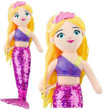 Pehme mänguasi merineitsi Lean Toys, lilla, 48 cm