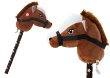 Pehme kepphobune Lean Toys Hobby Horse, 70 cm, tumepruun