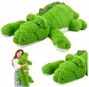 Pehme mänguasi krokodill Lean Toys, 120 cm, roheline