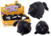 Pehme kassipoeg Lean Toys, must, kellukesega